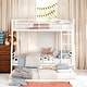 preview thumbnail 25 of 36, Full Xl Over Queen Metal Bunk Bed, Save Space Or Split Into 2 Beds White