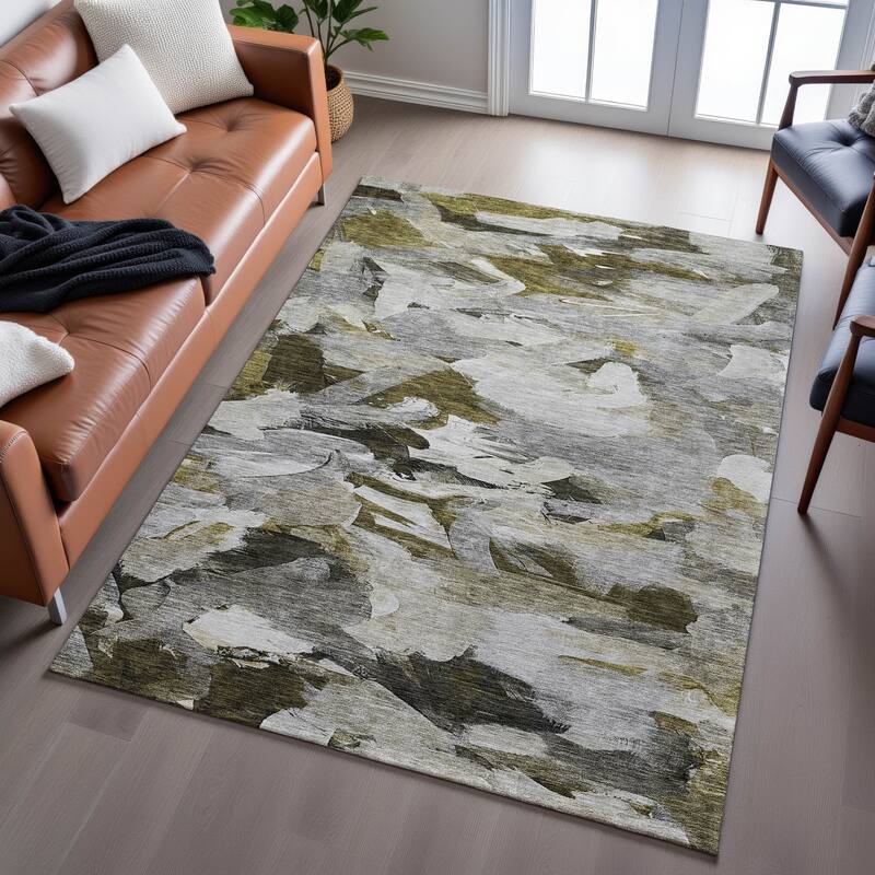 Premium Washable Super Soft Brushstrokes Abstract Mayfield Rug