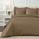 preview thumbnail 37 of 84, Superior 1200 Thread Count Egyptian Cotton Solid or Embroidered Duvet Cover Set Taupe - California King