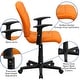 preview thumbnail 6 of 11, Mid-Back Quilted Vinyl Swivel Task Office Chair with Arms