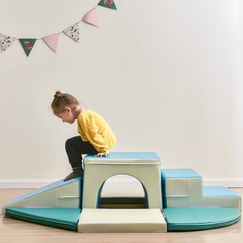 9 in 1 Foam Soft Climb and Crawl Foam Playset for Preschools, Toddlers