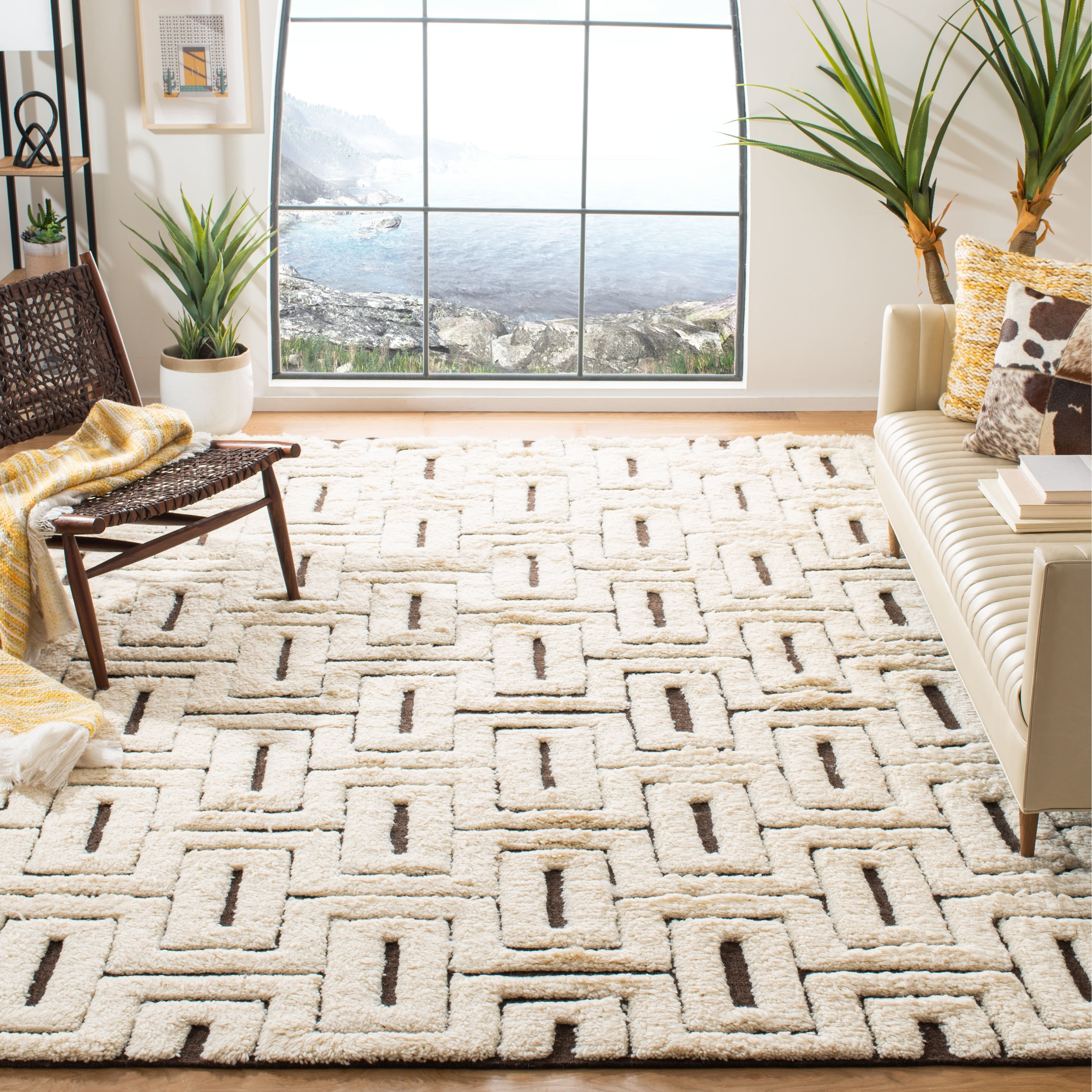 SAFAVIEH Hand-knotted Kenya Sayime Southwestern Tribal Wool Rug
