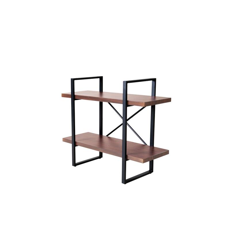 Carbon Loft Strohn and Adjustable Wood and Metal Display and Etagere Bookshelves and Bookcases - Black/White