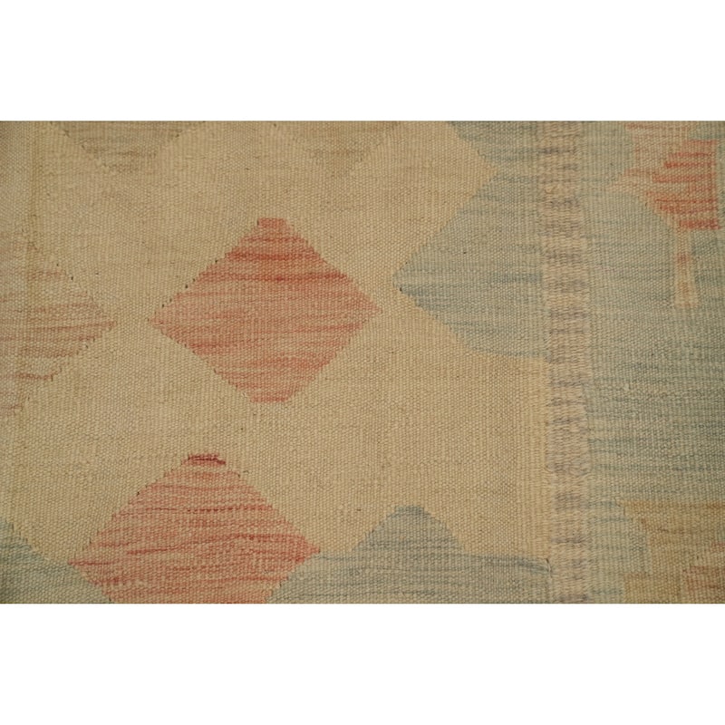 Hand Woven Oriental 100% Wool Carpet Southwestern Modern Multi-Colored Kilim Area Rug - 5' 11'' X 4' 5''