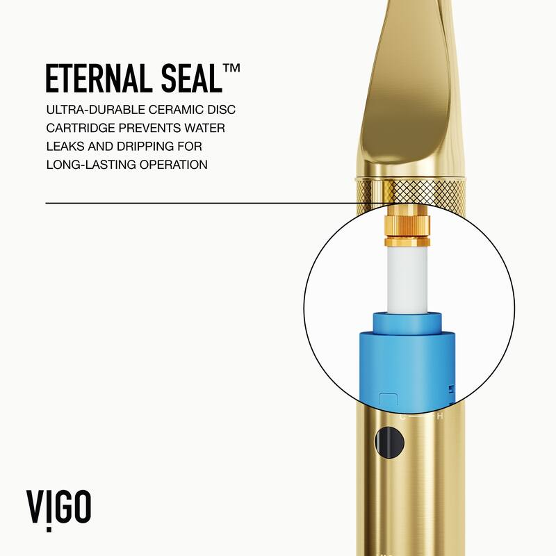 VIGO Jewel 15" H Touchless Pull-Out Sprayer Kitchen Faucet