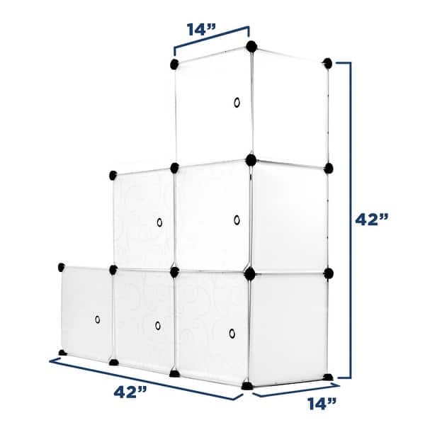 Work-It! Cube Storage Organizer | Stackable Portable Closet Organizer Shelves