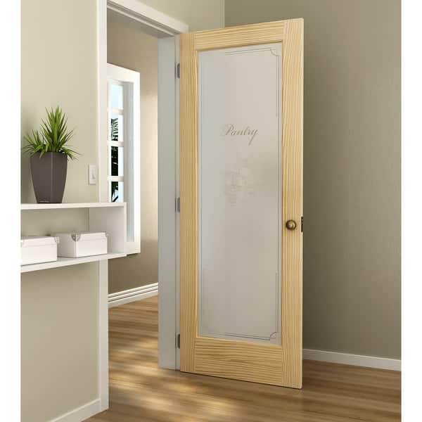 Frameport Fpg Pd P1l 6 2 3x2 Frosted Privacy Glass 24 By 80 1 Lite Interior Slab Passage Door Unfinished