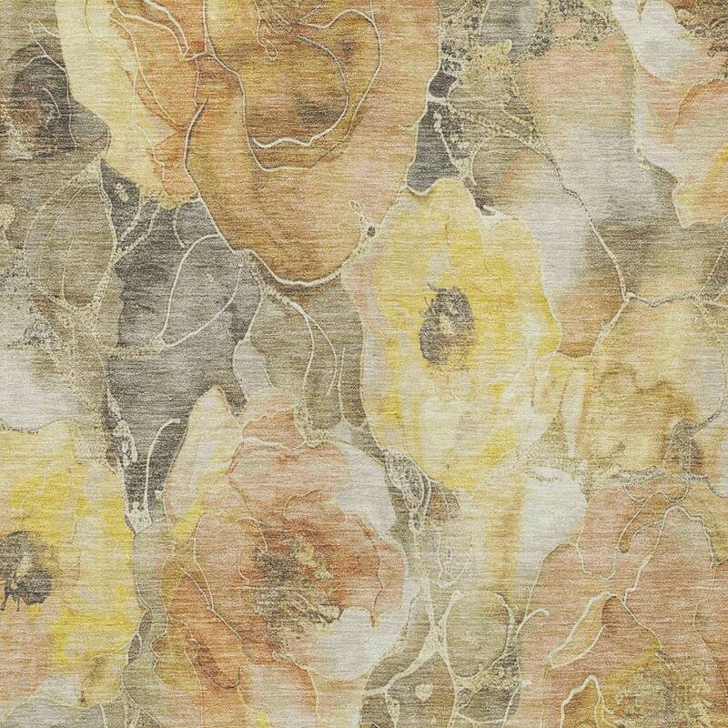 HomeRoots Floral Transitional Rectangle Outdoor Rug