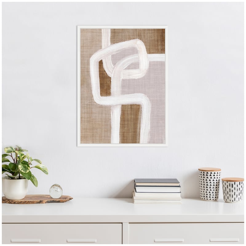 Kate and Laurel Sylvie Rhythmic Lines l Framed Canvas by Nikita Jariwala