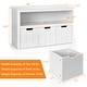 preview thumbnail 3 of 5, Costway Kid Toy Storage Cabinet 3 Drawer Chest w/Wheels Large Storage - See Details