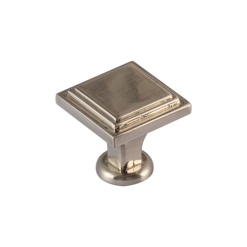 Utopia Alley Valetta Cabinet Ring Pull Knob -Brushed Nickel Drawer Pull Knobs 0.94"