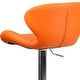 preview thumbnail 64 of 100, Contemporary Vinyl/Chrome Adjustable Curved Back Barstool - 19.25"W x 19"D x 33.75" - 42.25"H