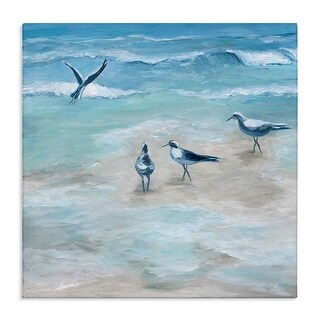 Stupell Coastal Seagulls on Beach Canvas Wall Art Design By Marilyn ...