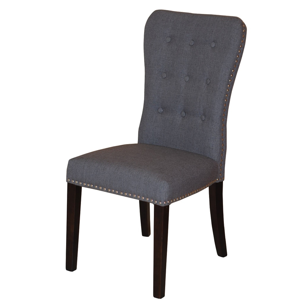 Upholstered Solid Wood Dining Chairs (Set of 2)