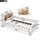 preview thumbnail 2 of 27, Upholstered Bed Platform Bed Faux Leather Bed Frame with Storage Headboard and Guardrail Wood Slat Support Low Profile Bed