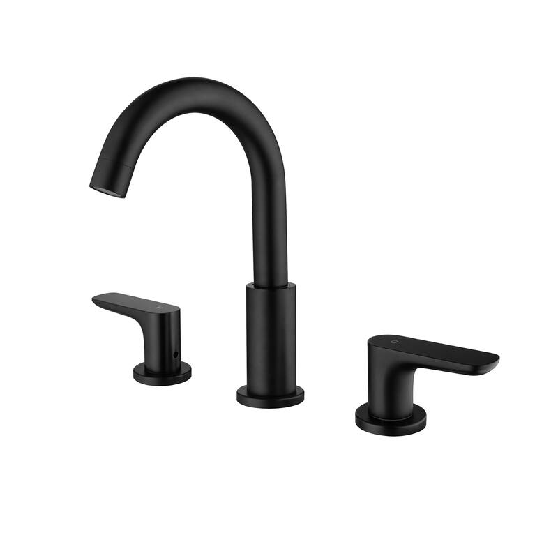 Widespread Double Handles Bathroom Sink Faucet With Swivel Spout