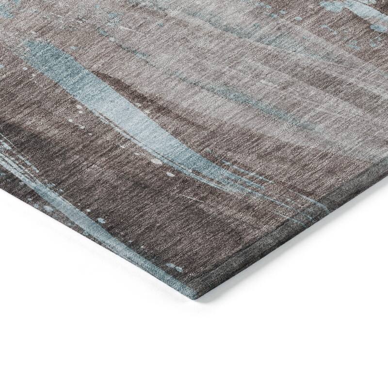 HomeRoots Abstract Transitional Rectangle Outdoor Rug