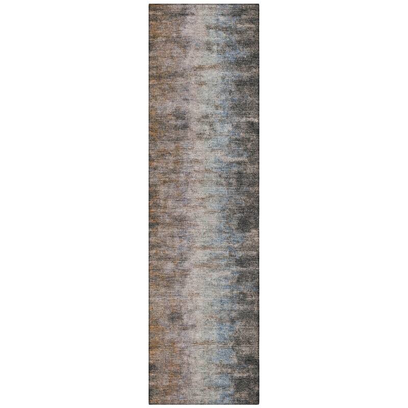 Machine Washable Indoor/ Outdoor Contemporary Ombre Chantille Rug