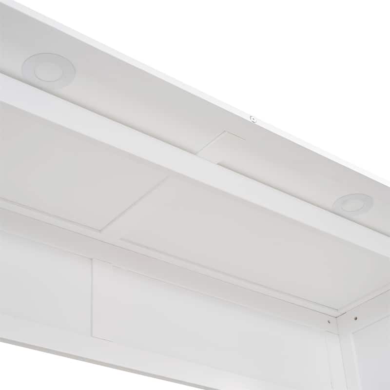 Merax Murphy Bed Wall Bed with Shelves and LED Lights