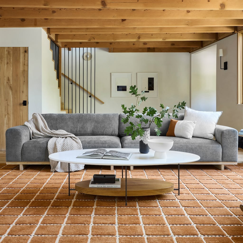 Gretchen Checked Wool Area Rug