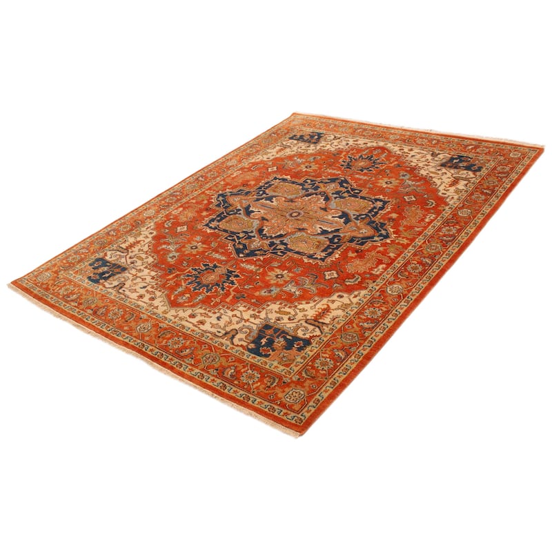 ECARPETGALLERY Hand-knotted Jules Sultane Dark Copper Wool Rug - 7'11 x 11'0