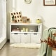 preview thumbnail 4 of 5, Costway Kid Toy Storage Cabinet 3 Drawer Chest w/Wheels Large Storage - See Details