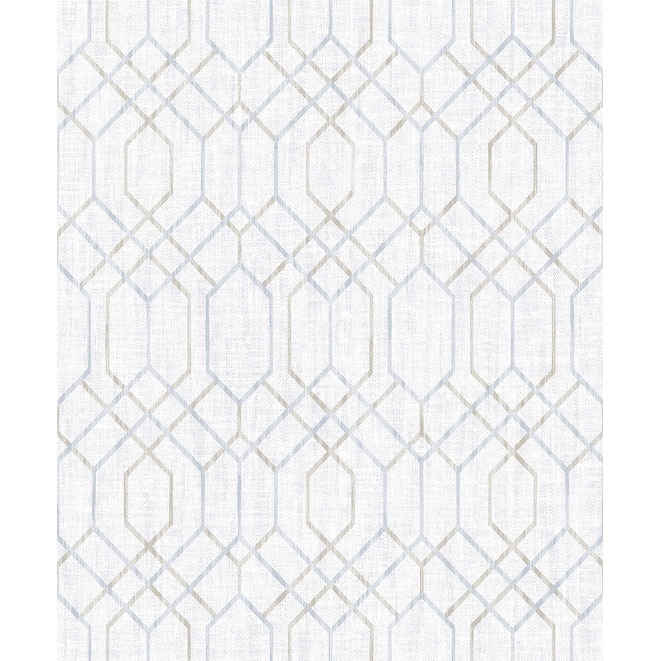 Decorline Lyla Grey Trellis Wallpaper - 21in x 396in x 0.025in