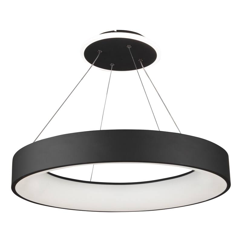 Lazio Collection Integrated LED Chandelier, Black - Black