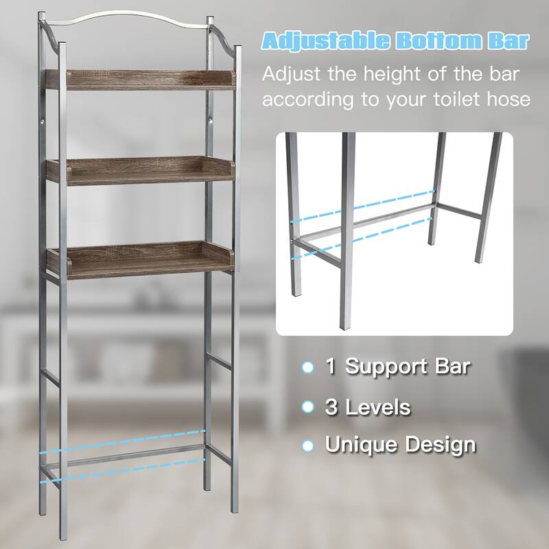 Costway 3-Tier Over-The-Toilet Bathroom Spacesaver Storage Rack - See Details