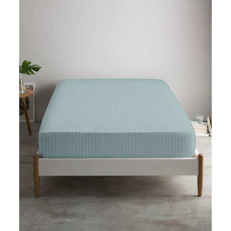 Feather & Stitch 500 Thread Count Damask Stripe ONLY Fitted Sheet