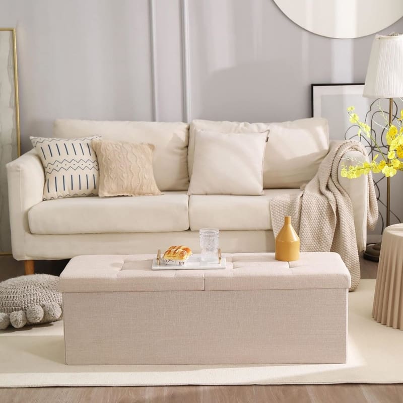 Storage Ottoman Foldable 45.3 Inches