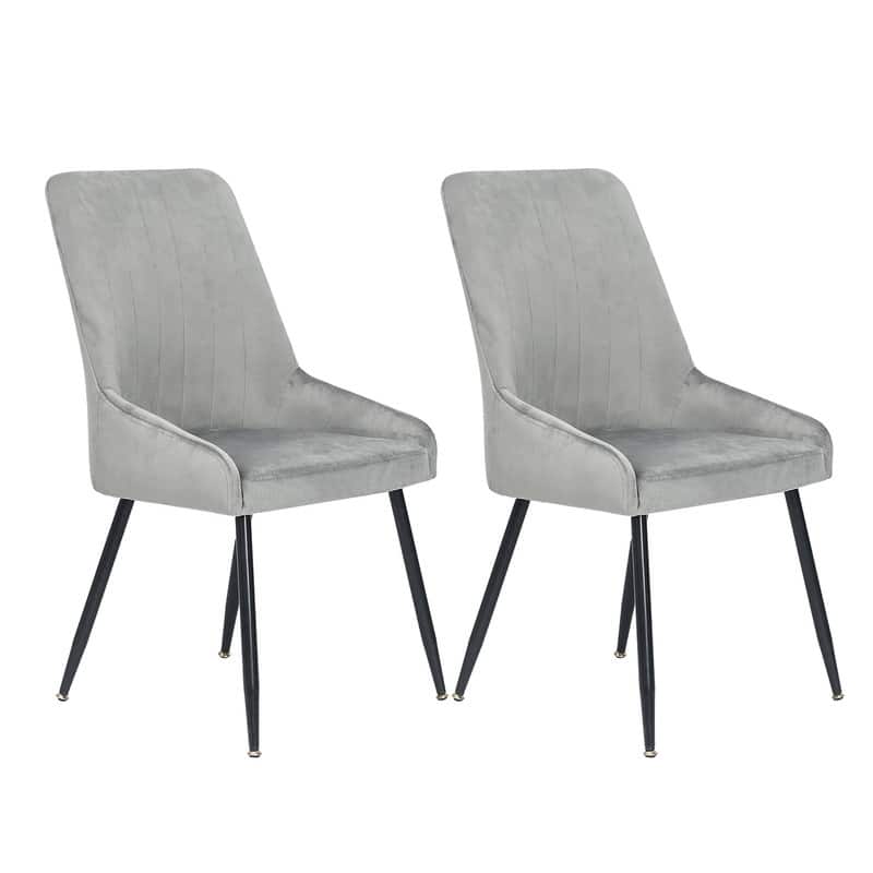 Adeco Set of 2 Accent Dining Chairs, Modern Elegant Velvet Chair
