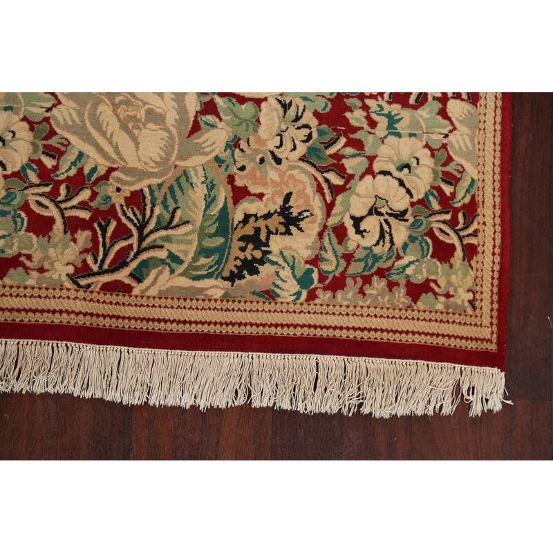 Vegetable Dye Floral Art Deco Chinese Oriental Wool Area Rug Handmade - 5'1" x 8'2"