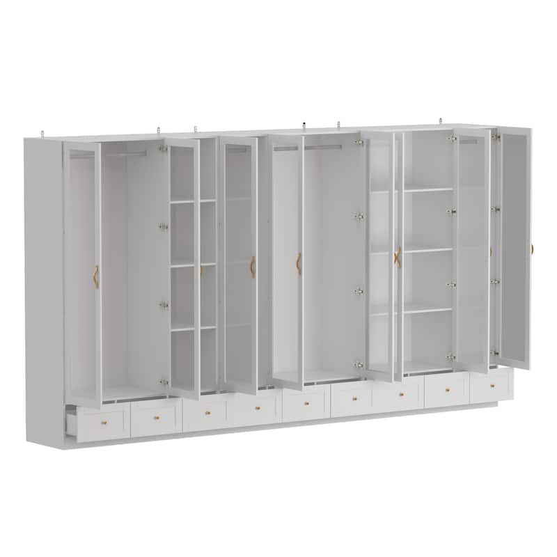 Storage Armoires Modular Wardrobe Collection Combo Cloest Cabinet