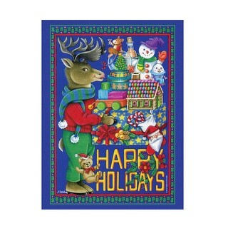 Kimura Designs 'Reindeer Christmas' Canvas Art