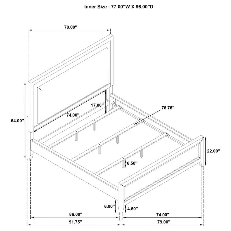 Marielle 5-Piece Bedroom Set Distressed White