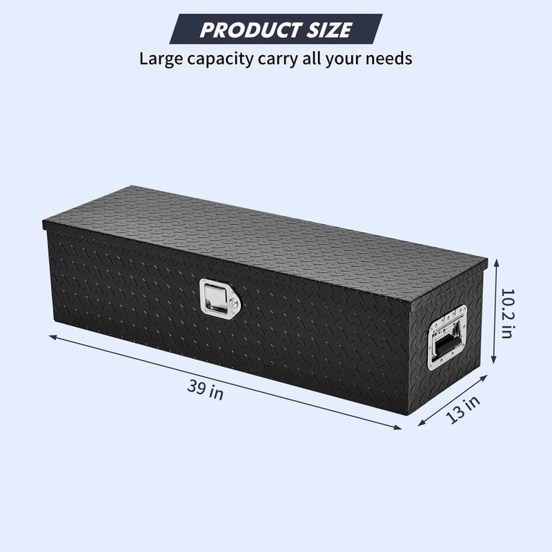 Aluminum Truck Bed Tool Box Heavy Duty with Sliding Shelf
