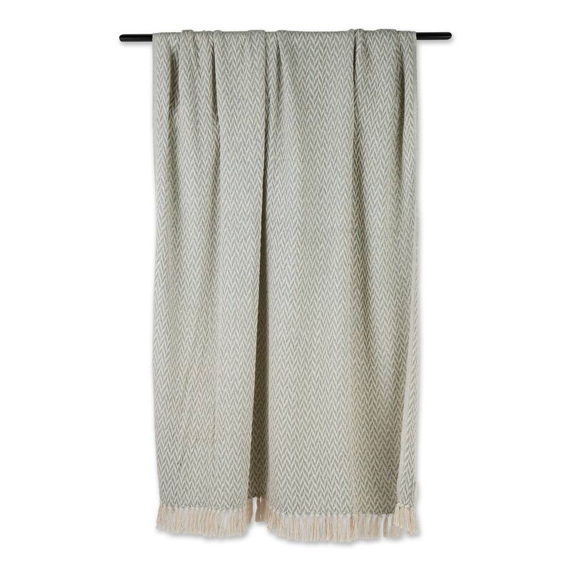 Stone Handloom Chevron Throw