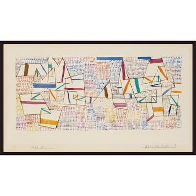 Cote de Provence by Paul Klee Giclee Print Oil Painting Cherry Brown Frame Size 22" x 13"