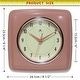 preview thumbnail 14 of 146, Infinity Instruments Retro 9.25-inch Square Wall Clock - 9.25 x 1.875 x 9.5