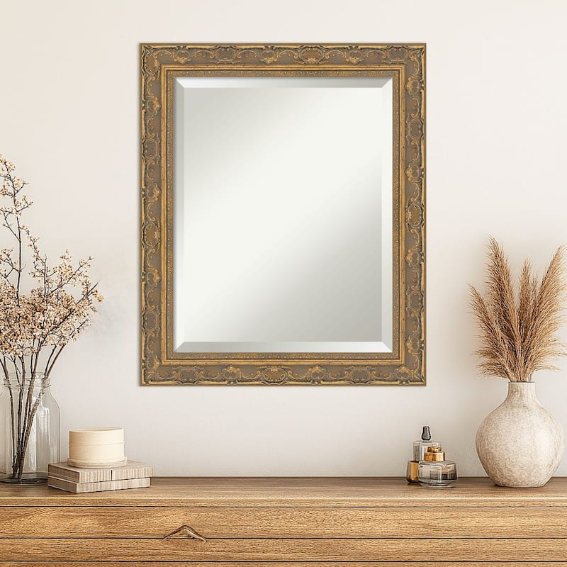 Filigree Beveled Framed Wall Mirror