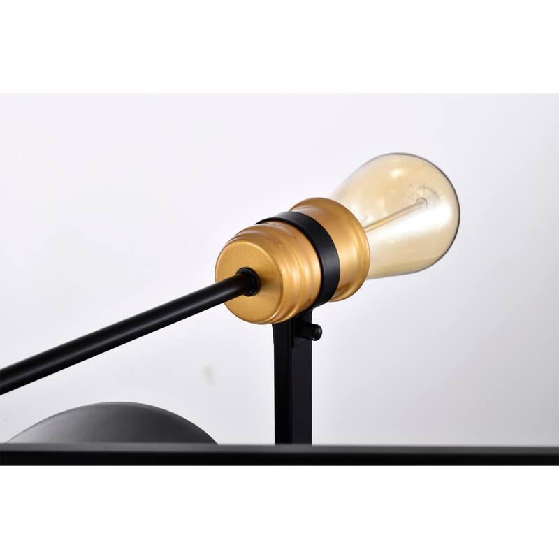 Liviana 26 Inch Oil Rubbed Matte Black finish 6 Light, 3 Blade Ceiling Fandelier with Remote