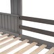 preview thumbnail 41 of 39, Full double wooden bed with slide and guardrail, antique grey