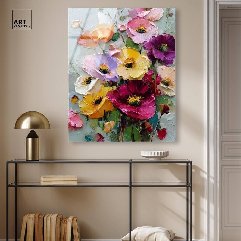 Floral Texture I Acrylic by Art Remedy, Ready to Hang