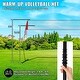 preview thumbnail 5 of 9, Red Steel and Fiberglass Volleyball Net, 14ft Wide, Adjustable Height and Weather-Resistant