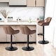 preview thumbnail 30 of 51, Glitzhome Set of 3 Mid-Century Modern Adjustable Swivel Bar Stools - Set of 3