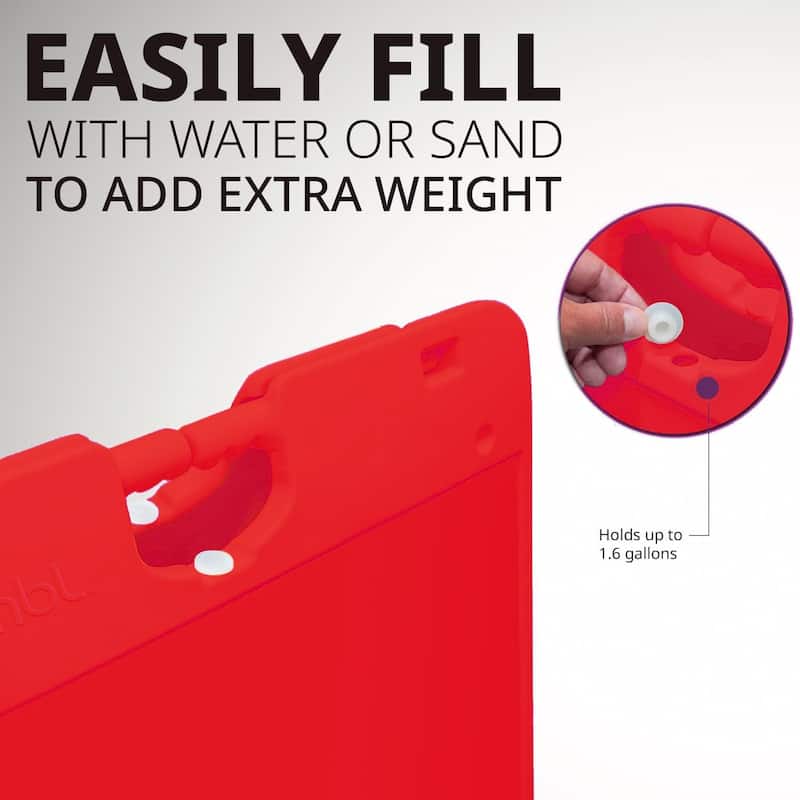 Jumbl A Frame Sandwich Board – 15.7 x 26" Display Sidewalk Sign with PVC Sign Protector (Red)