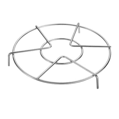 Steam Rack 7.1" Dia Metal Trivets for Cooker Silver (1.2" Tall)