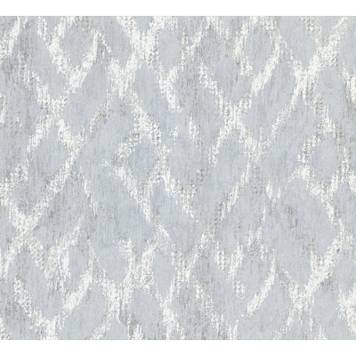 Bunter Silver Distressed Geometric Wallpaper - 21in x 396in x 0.025in