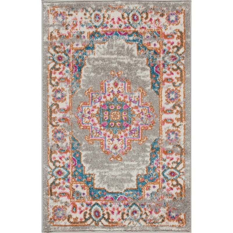 Porch & Den Dobbin Vintage Persian Medallion Farmhouse Area Rug